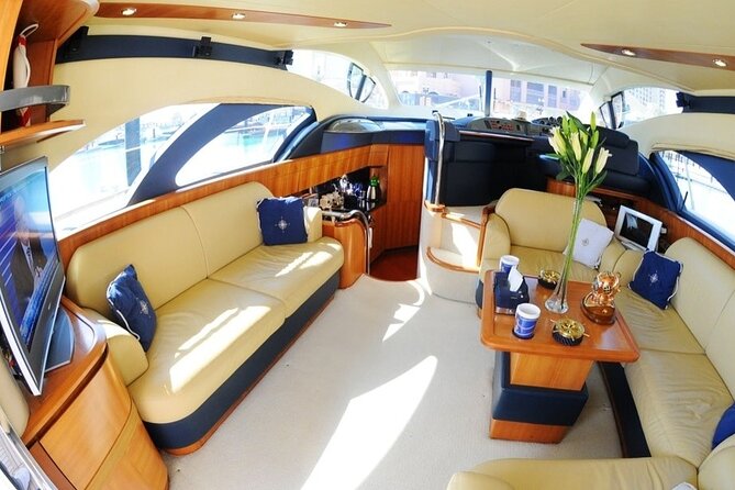 Private Charter Yacht: Dubai Marina, Atlantis And Burj al Arab - Yacht comforts, music, and swimming