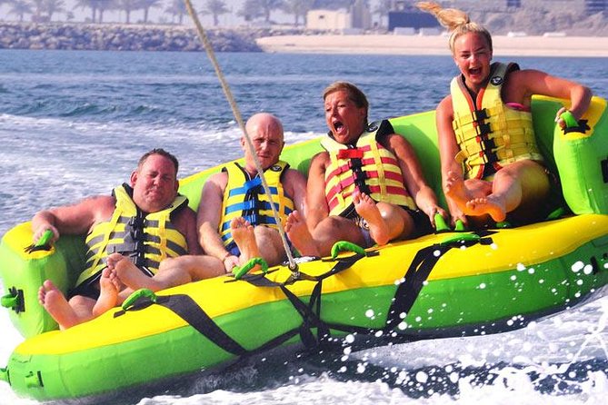 Private Donut Ride Experience in Ras al Khaimah - The boat pulls away from Ras Al Khaimah