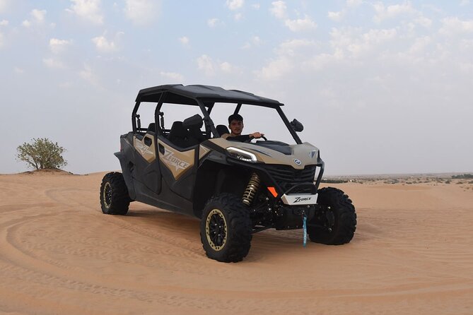 Private Evening Desert Safari Dubai 4×4 Vehicle with BBQ Dinner - Sandboarding on the dunes