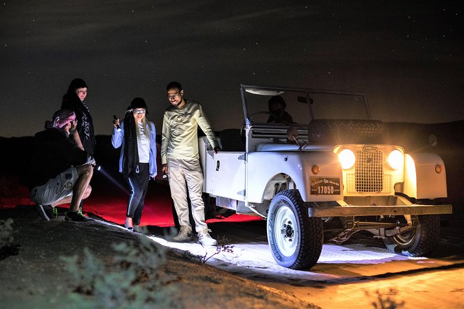 Private Night Vintage Land Rover Desert Safari & Stargazing - The Dubai Desert Conservation Reserve arrival