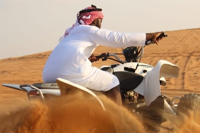 Quad Bike Dubai Desert Safari with BBQ Dinner Sandboard and Show - Key things to know before booking