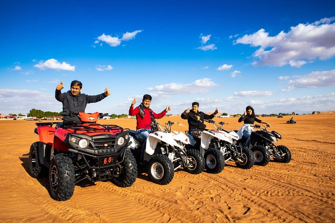Quad Bike & Premium Desert Safari, with BBQ Dinner with 6 shows - Sunset among the red dunes