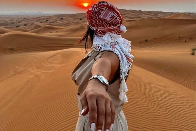 Red Dunes Desert Safari 4x4 Pickup & Drop, Camel Ride BBQ & Shows - Red dunes, sharp turns, and a proper sunset stop
