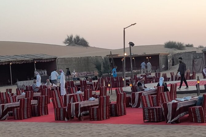 Red Dunes Lahbab Desert Safari With BBQ Dinner - Camel Riding, Sandboarding, and Camp Activities