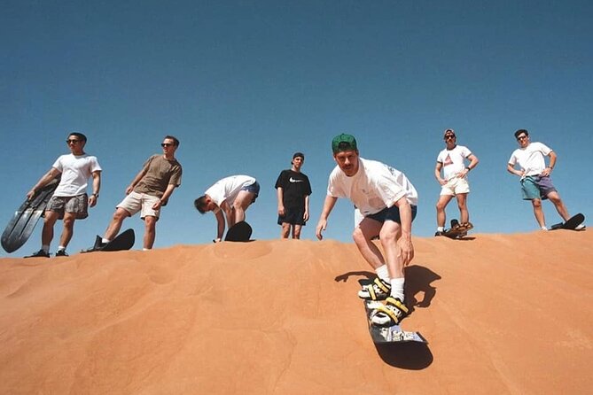 Red Sand Lahbab Desert Safari Adventure - Sandboarding and the open desert photo stop