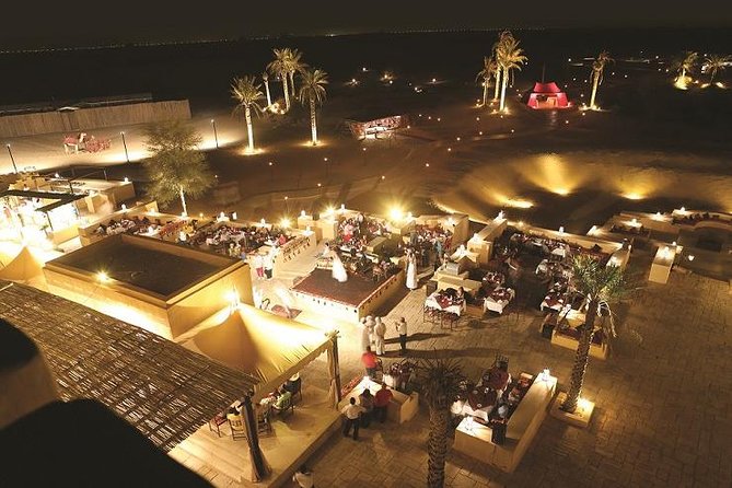 Sahara Arabian Desert Dinner Experience with Transport from Dubai - Dinner under the stars: what the $140 includes