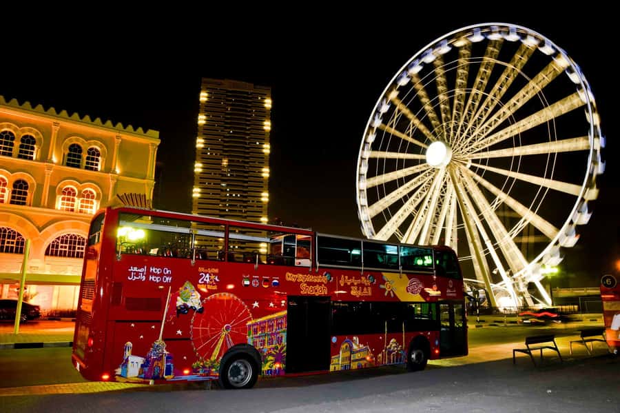 Sharjah: City Sightseeing Hop-On Hop-Off Bus Tour - Stops 1 to 4: souq, palms, island, and waterfront