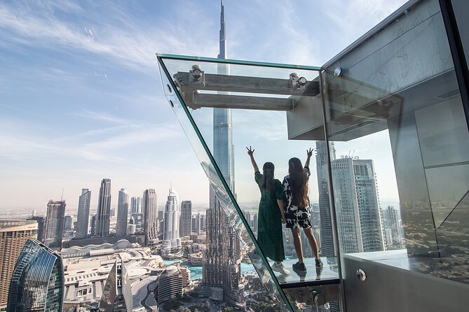 Sky Views Dubai with Options - Walking across the 25-meter glass floor