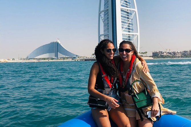 Speedboat Dubai: 60 Mins Guided Burj Al Arab & Atlantis Tour - Burj Al Arab from the sea