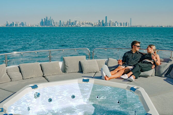 Sunseeker Superyacht: VIP Dining, Premium Drinks & Music - The Burj Al Arab from the water