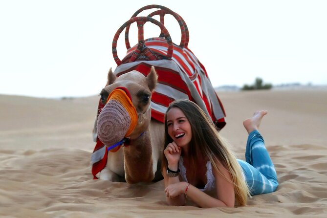 Sunset Camel Trek & Red Dunes Safari with BBQ at Al Khayma Camp From Dubai - The 15-minute camel trek
