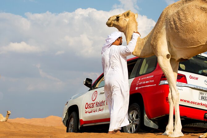 Sunset Camel Trekking with Falcon Show & VIP BBQ Dinner - Hotel Pickup Sets the Pace for the Afternoon
