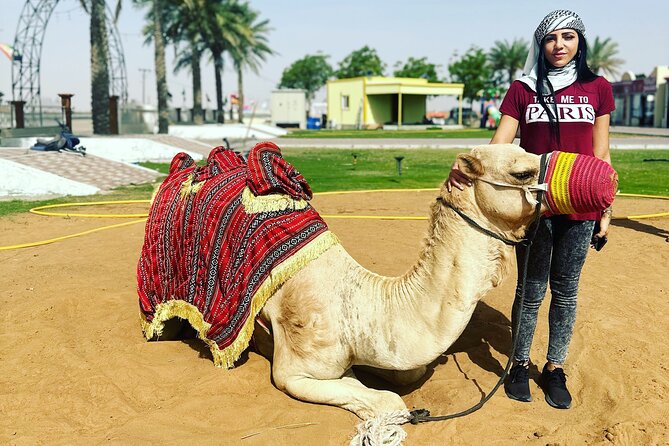 Sunset Desert safari with Camel Ride Sand Board & BBQ Dinner - Sunset camel ride and photo time