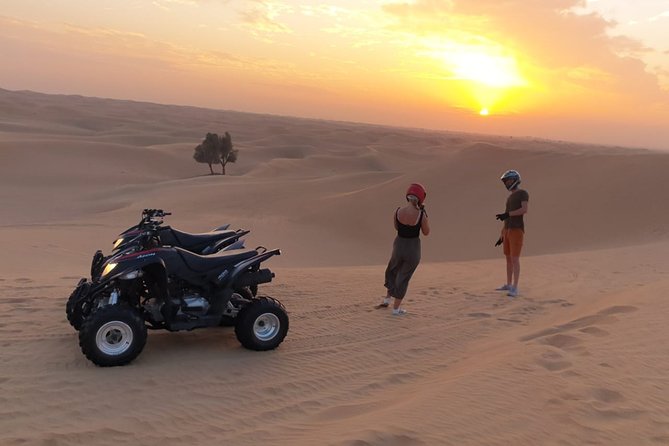 Sunset Quad Bike Tour Dubai (Deep desert ride , sunset in desert) - The Guide Makes the Private Format Work