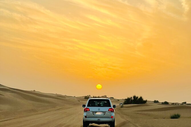 Sunset Safari with BBQ Dune Drive Camel Ride & Dune Buggy option - From Dubai hotels to the open desert