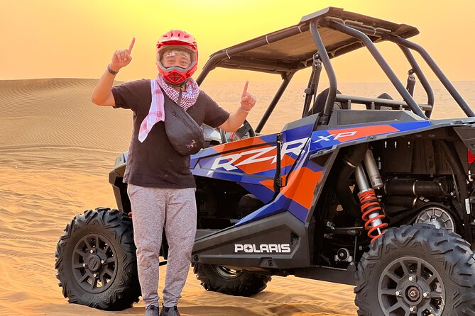 Sunset Safari with BBQ Dune Drive Camel Ride & Dune Buggy option - BBQ buffet, Tanoura dance and fire show