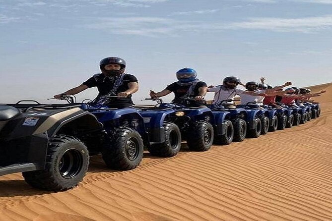 Ultimate Desert Experience Quad Bike, Sandboarding, Camel Ride - The 3 p.m. Start and 4WD Pickup