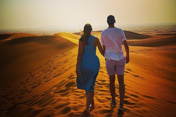 Ultimate Dubai Tour: Burj Khalifa, Desert Safari, Lunch & More! - Sunset, camp dinner, and evening entertainment