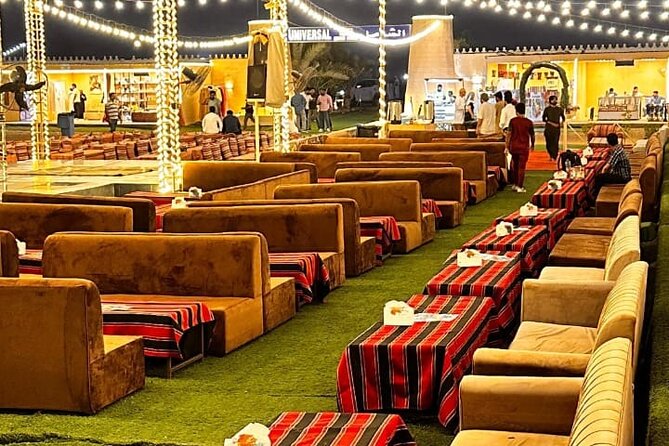 VIP Desert Safari with 4x4 pick up & drop, camel ride bbq dinner - Sandboarding and the sunset photo stop