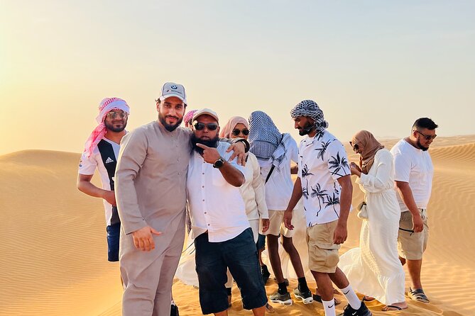 VIP Desert Safari with High Red Dune Bashing & Live BBQ Dinner - Arriving at camp with Arabic hospitality