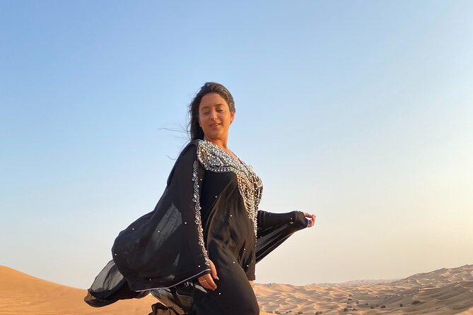 VIP Evening Desert Safari with Camel Ride & BBQ Dinner–Shared Car - Arabic coffee, dates, henna, and traditional dress