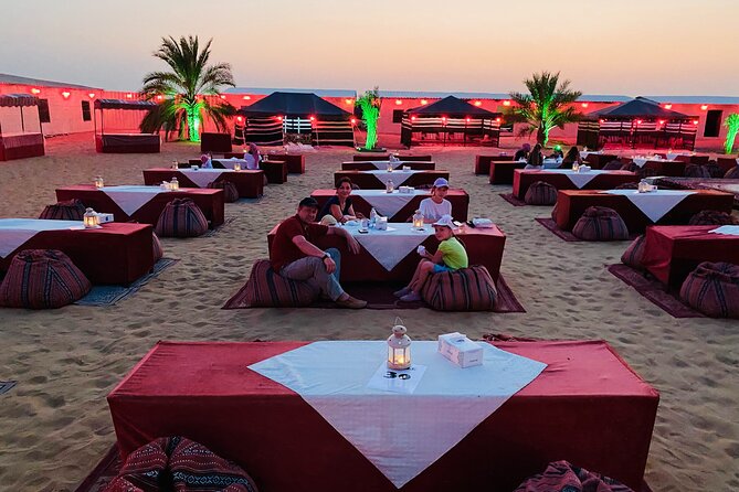 VIP Evening Desert Safari with Camel Ride & BBQ Dinner–Shared Car - Unlimited drinks and a buffet BBQ dinner